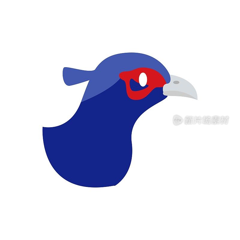 pheasant flat vector icon illustration